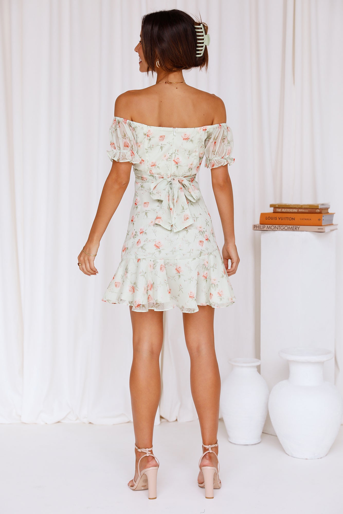 Flowing Fleur Dress Green