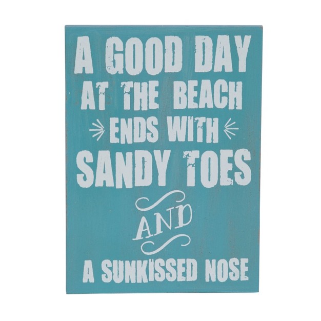 Beachcombers A Good Day At The Beach Ends With Salty Sunkissed Nose Wall Sign 5 X 0 5 X 7 Inches