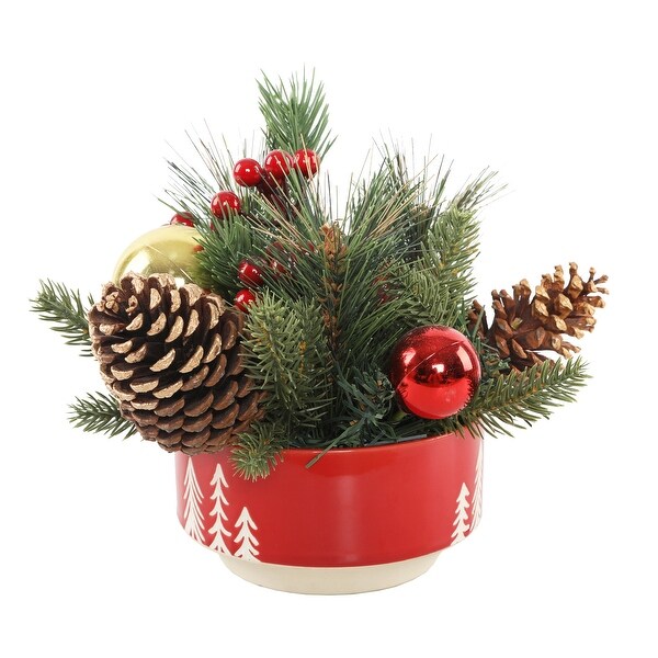 XMAS MIX IN 6 Ceramic Reverse Tree Pot，MD