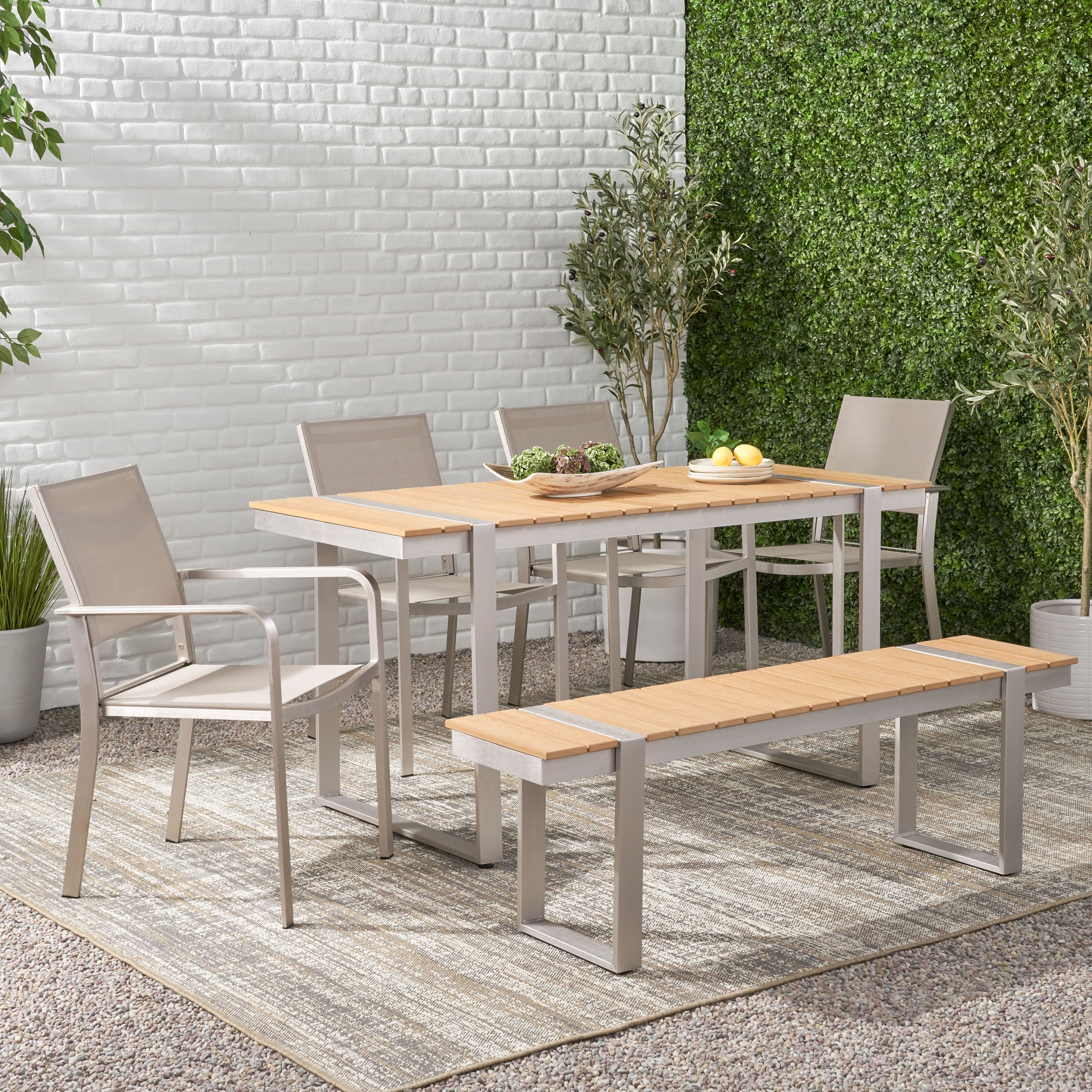 Watts Outdoor 6 Piece Aluminum Dining Set