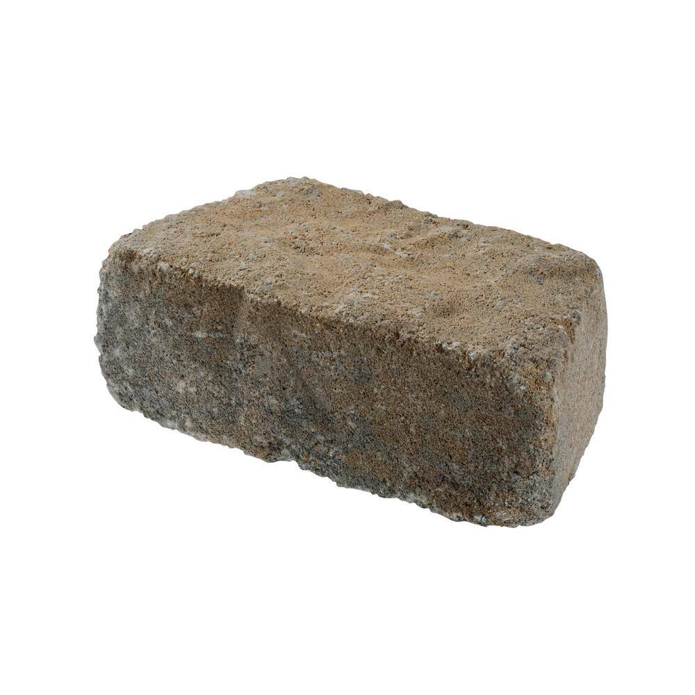 Oldcastle Beltis 4 in. x 11 in. x 6 in. Tan Charcoal Concrete Retaining Wall Block Pallet (140-PiecesPallet) 16253217