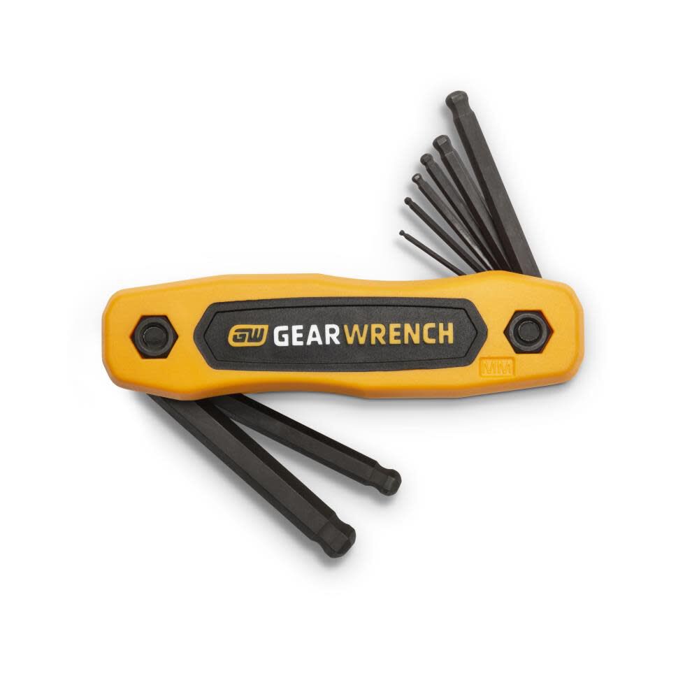 GEARWRENCH SAE/Metric Ball End Folding Hex Key Set 17pc 83511 from GEARWRENCH