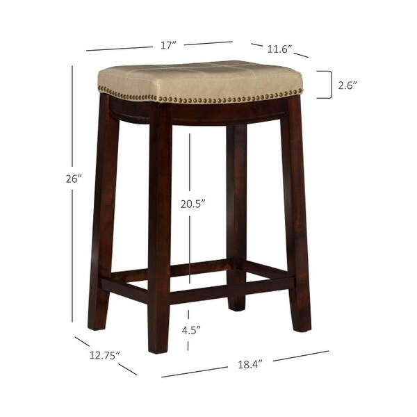 Copper Grove Willamette Backless Saddle-seat Counter Stool