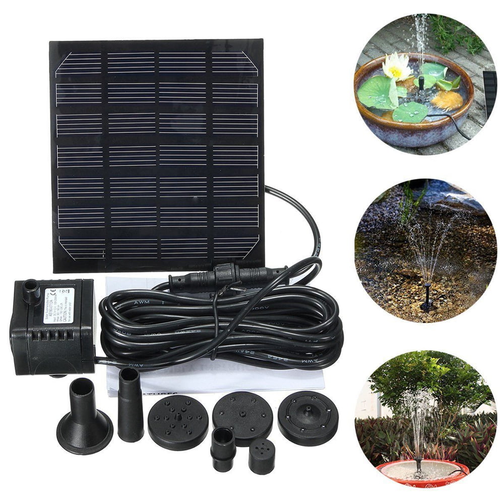 7V 1.5W Solar Water Pump Fountain Garden Plants Watering Power Fountains Pool Home Garden Fish Pond Waterpump