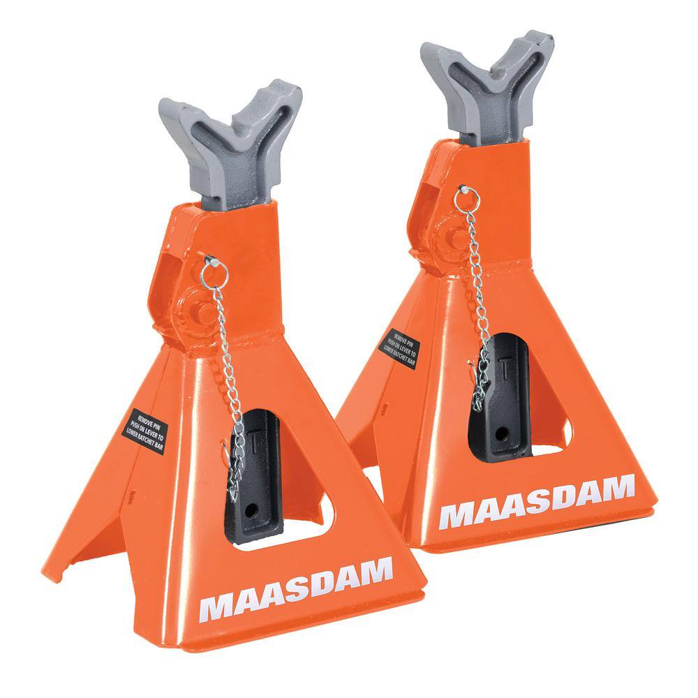 MAASDAM POW'R-PULL 3-Ton Jack Stand in Orange MPL4124-OR-DIP