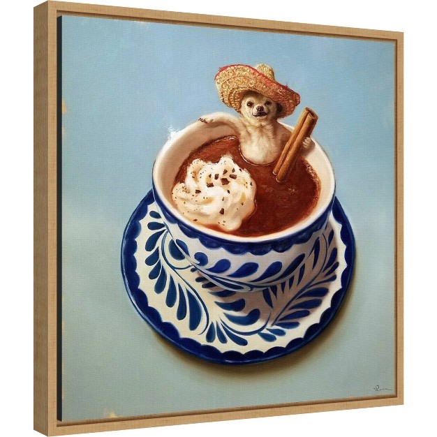 X 16 quot Mexican Hot Chocolate Dog By Lucia Heffernan Framed Wall Canvas Amanti Art