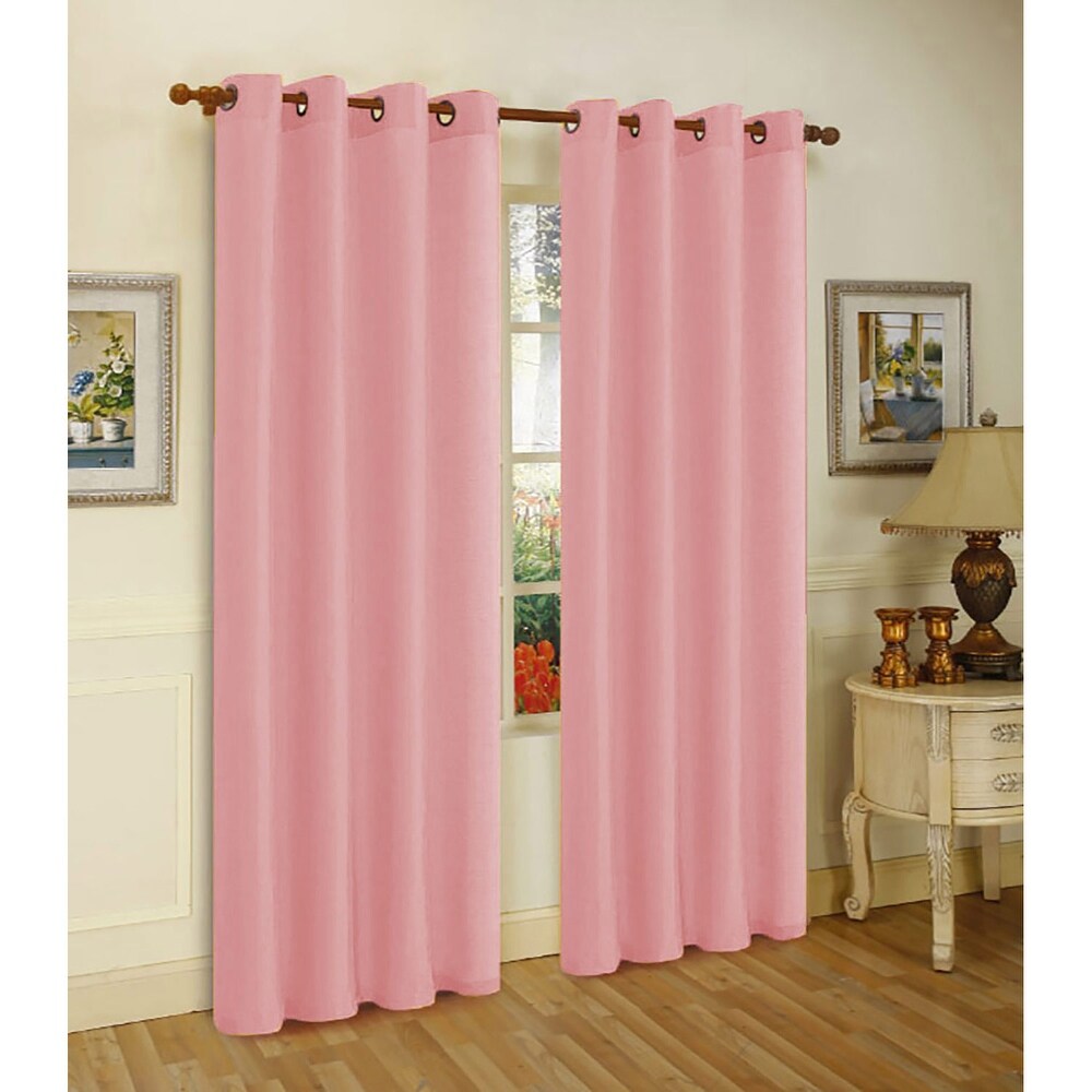 Mira Faux Silk Grommet Window Panel  55x84 Inches