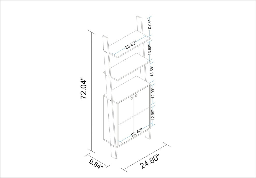 Cooper Ladder Display Cabinet  Black   Accent Chests And Cabinets   by Timeout PRO  Houzz