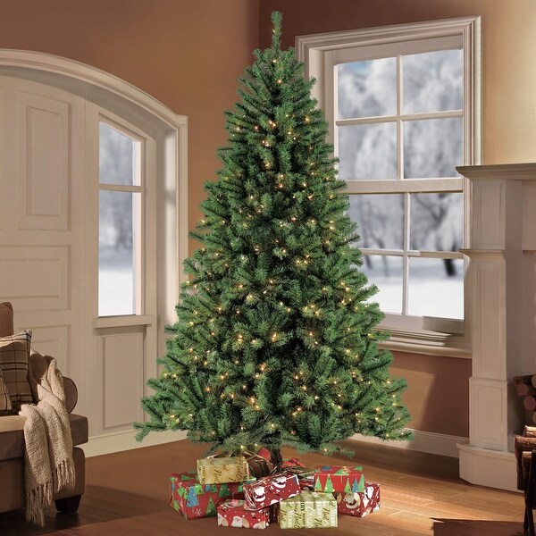 Puleo International PreLit 6.5' Northern Fir Artificial Christmas Tree