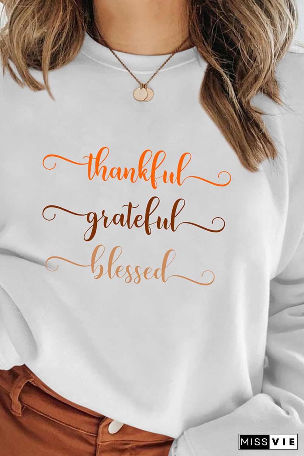 Thankful, Grateful, Blessed Sweatshirt Wholesale