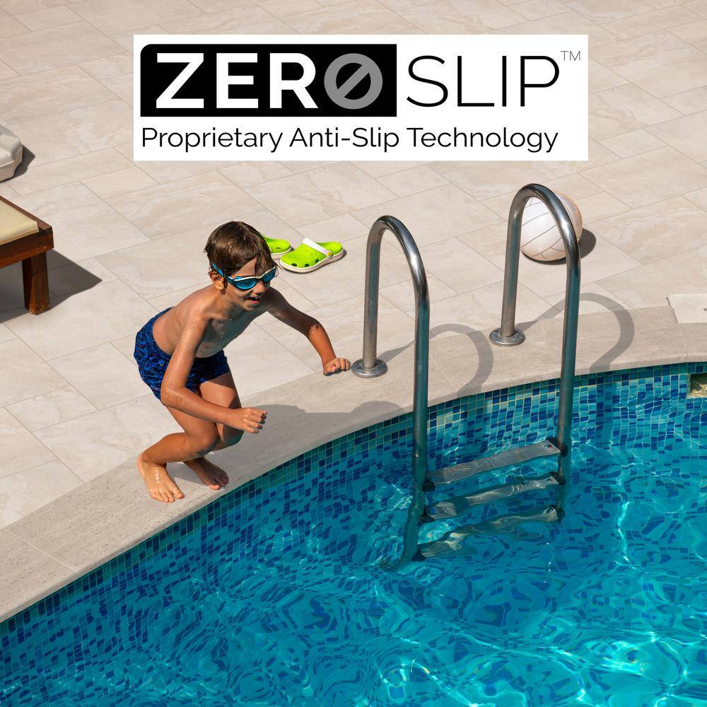 MSI Terrazo Gris 13 in. x 24 in. x 0.75 in. Glazed Porcelain Pool Coping (26 Pieces56.33 sq. ft.Pallet) LCOPNTERGRI1324