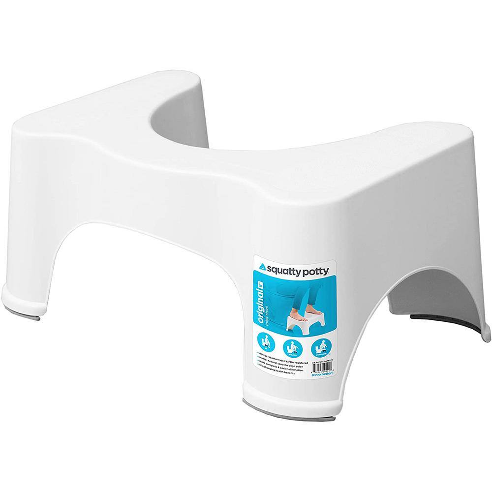 Squatty Potty 9 in. Ecco Plastic Toilet Stool in White sp-e-9