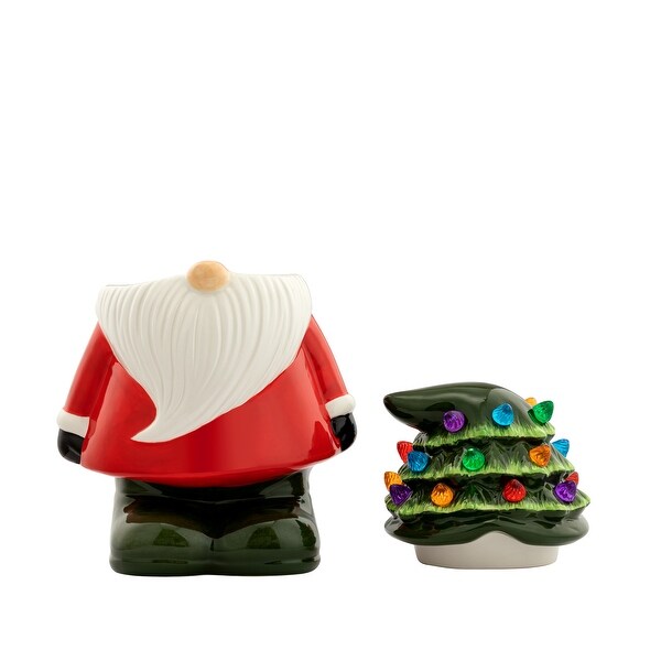 10.75 Nostalgic Ceramic Lit Gnome Cookie Jar