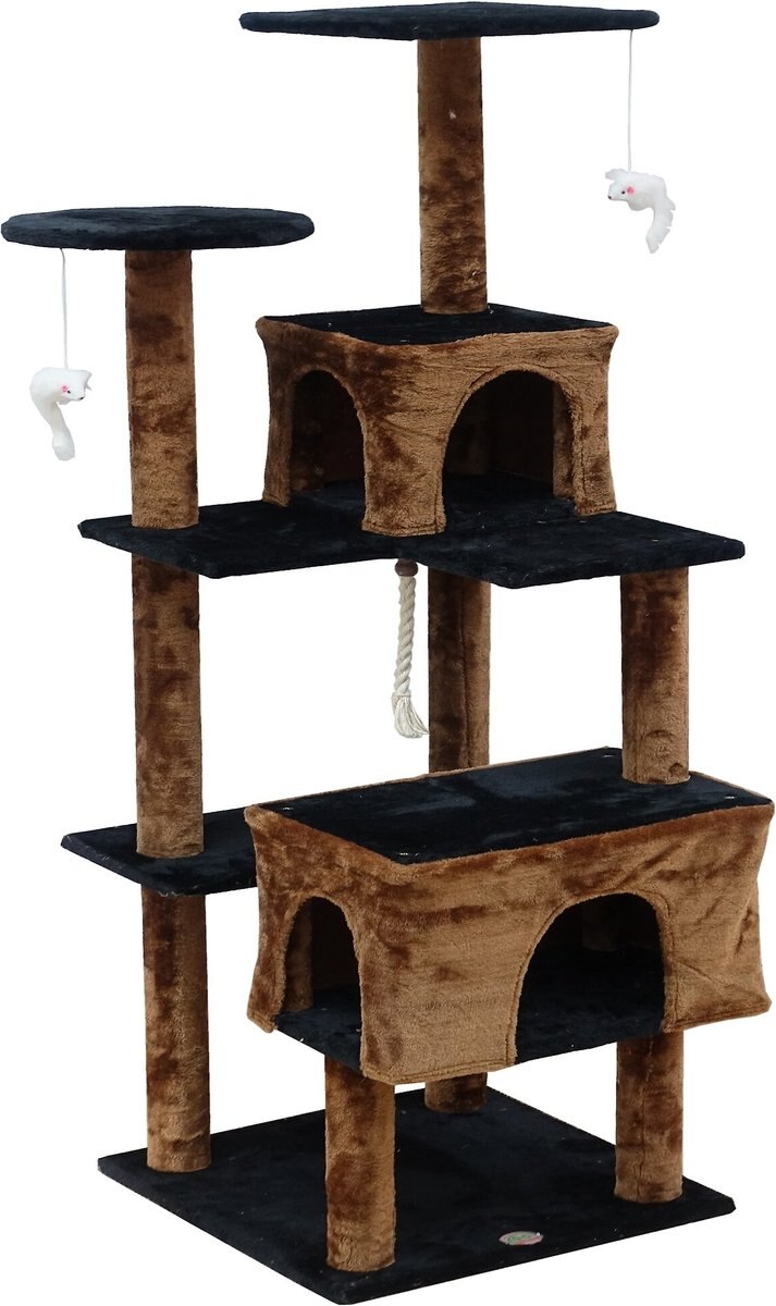 Go Pet Club 61-in Faux Fur Cat Tree and Condo