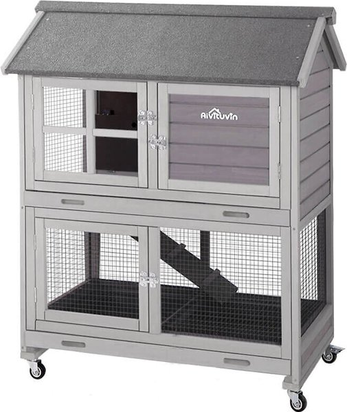 Aivituvin 44.2-in Indoor and Outdoor Rabbit Hutch