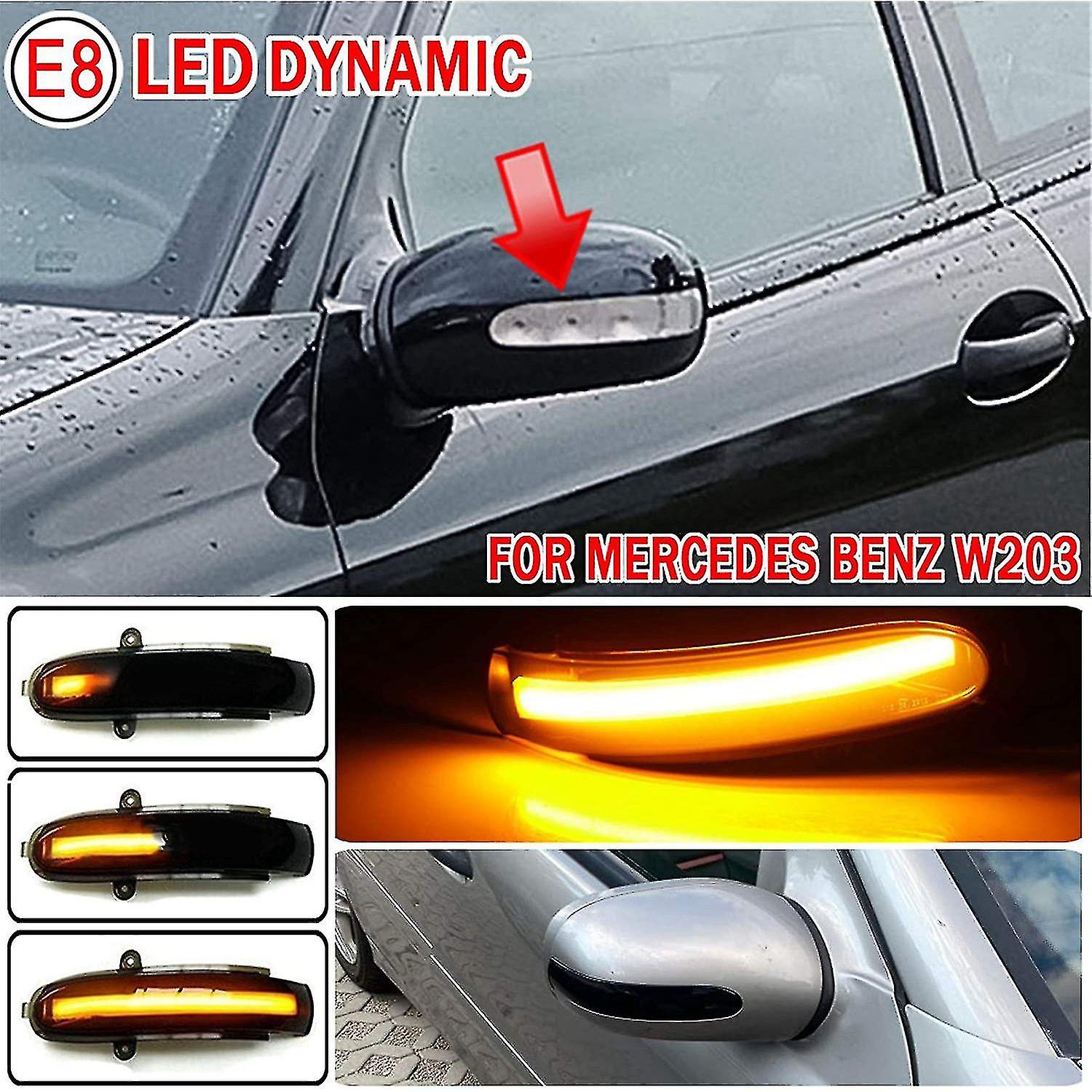 Dynamic Led Rearview Side Mirror Blinker Indicator Light Turn Signal Lamp For C W203 -modell Cl203