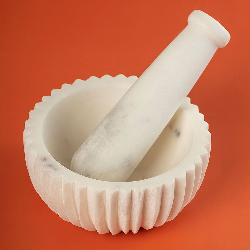 Milan Marble Mortar Pestle Set