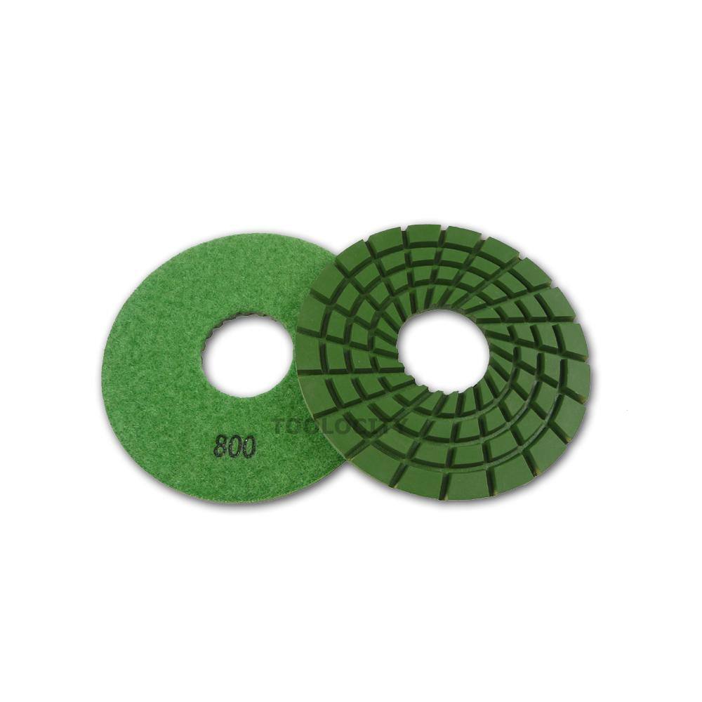 JX Shine50 Rigid 5 in. Diamond Polishing Pads for GraniteConcrete (Set of 7 1 Each Grit) 5PDRset