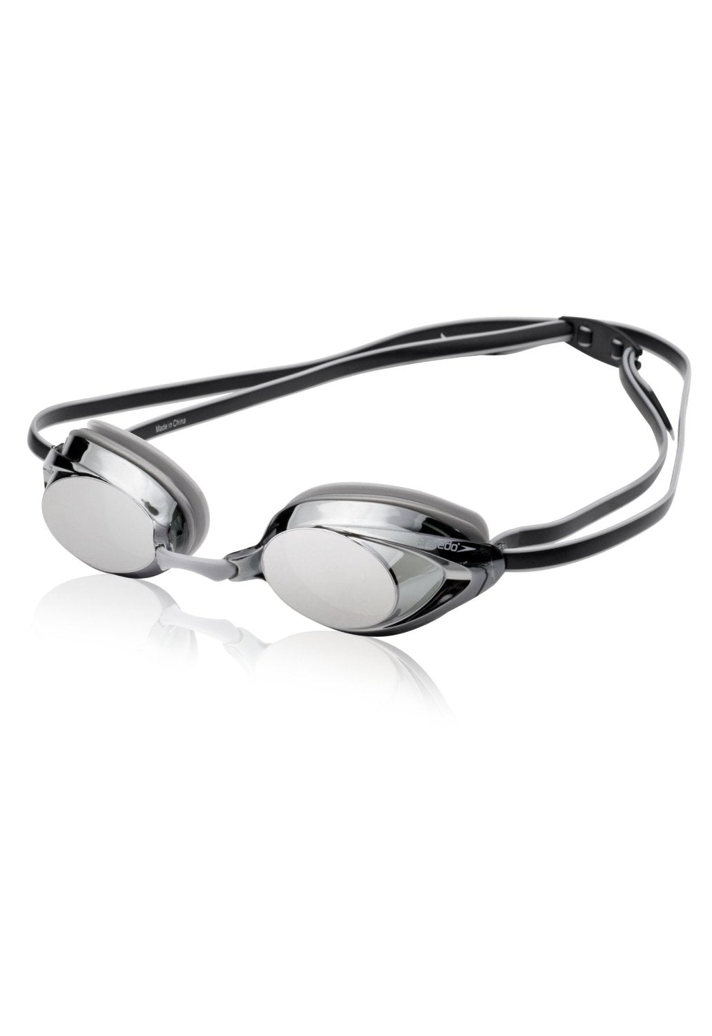 Speedo Jr. Vanquisher 2.0 Mirrored Swim Swimming Pool Competition Goggle, Silver