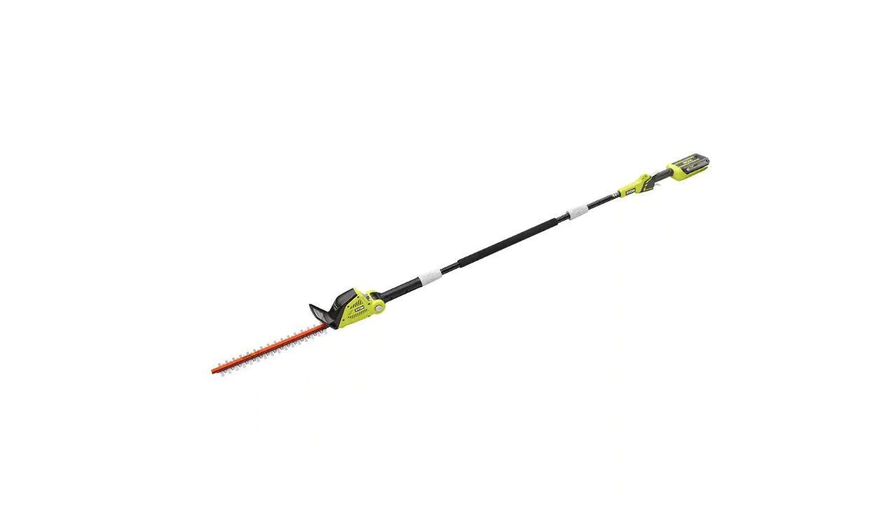 RYOBI RY40630 40V 18 in. Cordless Battery Pole Hedge Trimmer with 2.0 Ah Battery and Charger