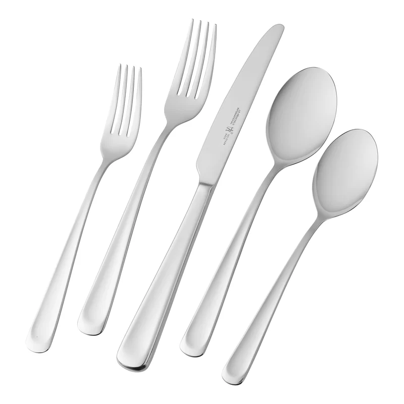 Henckels Silvano Stainless Steel Flatware Set of 45