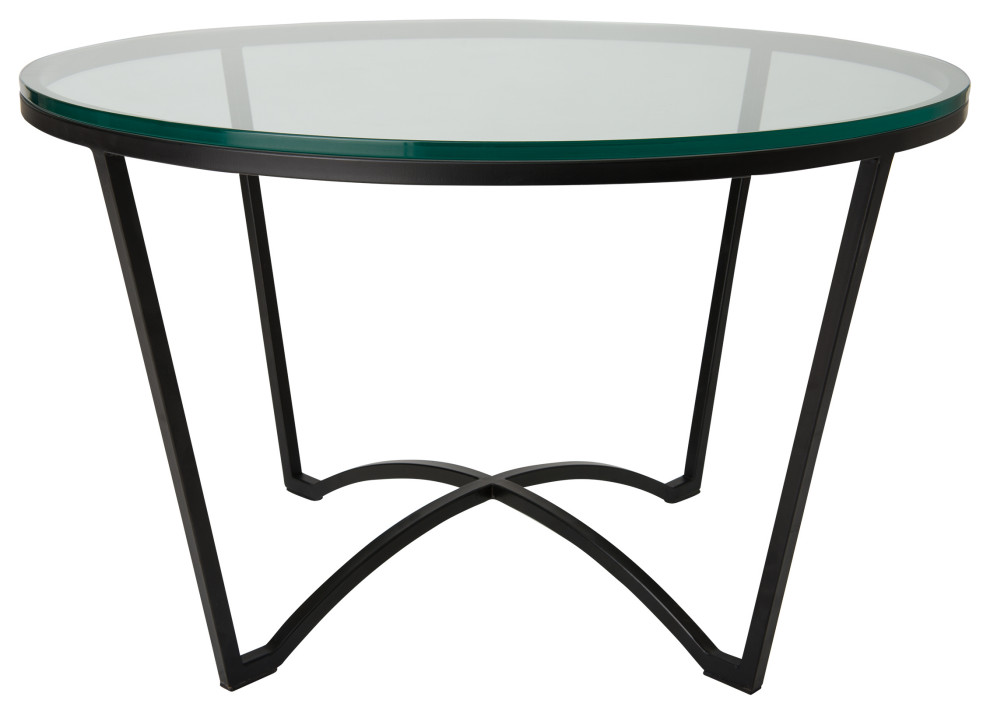 Stiletto Table  Black W/Glass  30X19 quotH   Transitional   Coffee Tables   by EMISSARY  Houzz