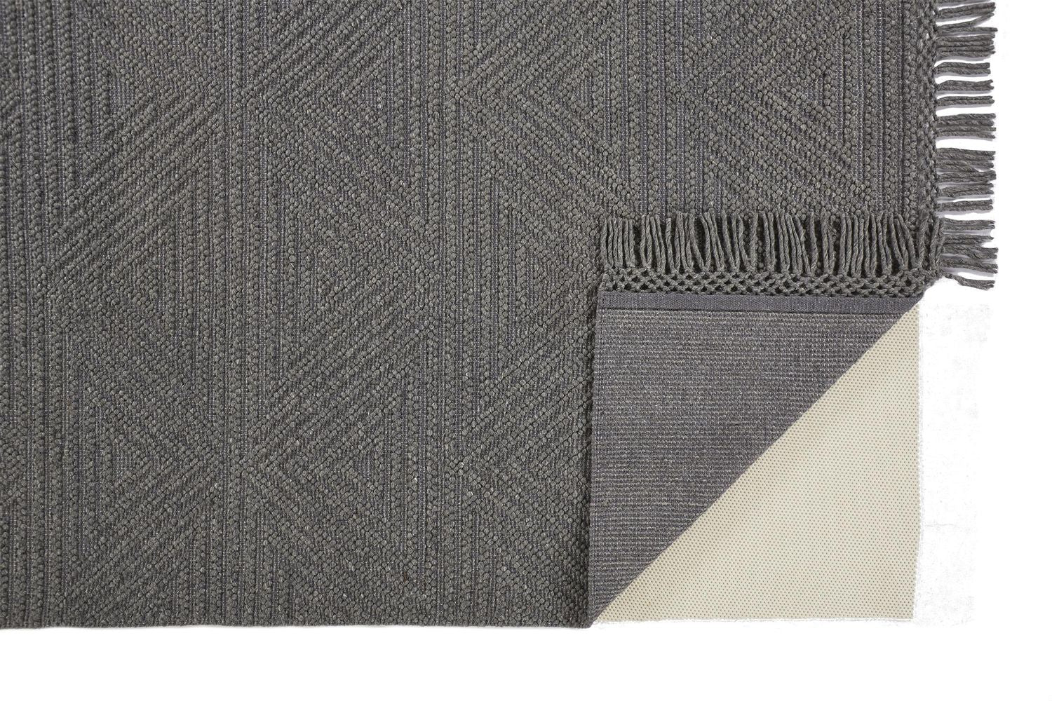 Lavinda Hand Woven Charcoal Gray Rug by BD Fine