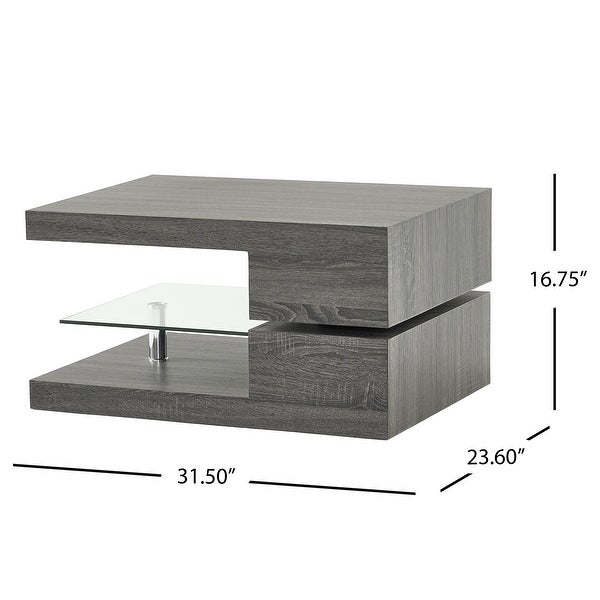 Michael Rectangular Rotating Wood Coffee Table by Christopher Knight Home - 23.75