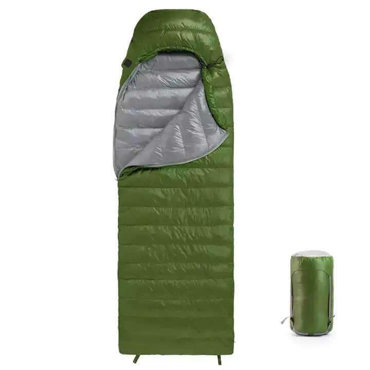 Waterproof Synthetic Fiber filled Envelop Style Camping Sleeping Bag envelop style camping puffy sleeping bag