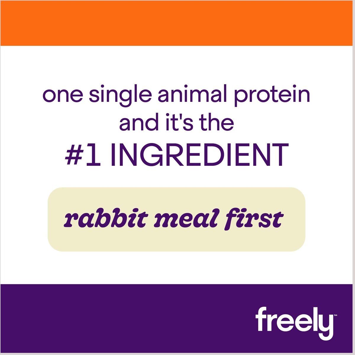 Freely Rabbit Recipe Grain-Free Dry Cat Food， 3-lb bag