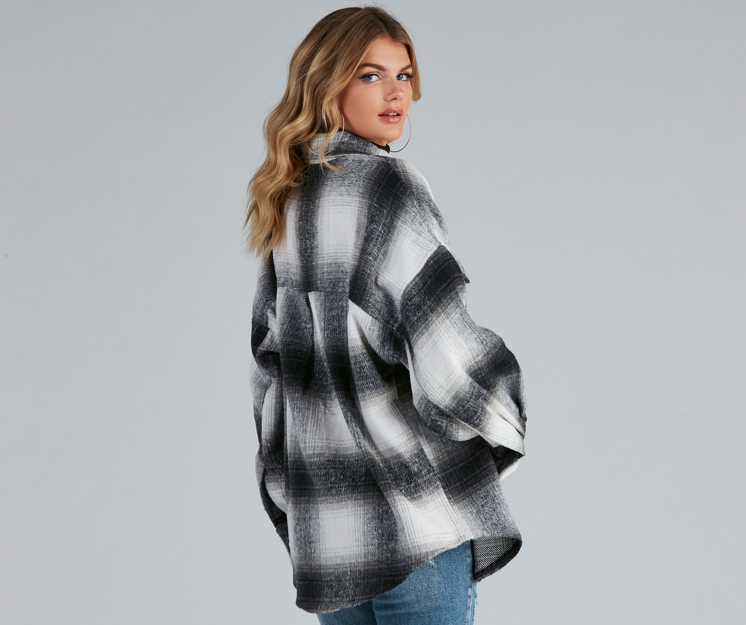 Basic Mood Oversized Plaid Shacket