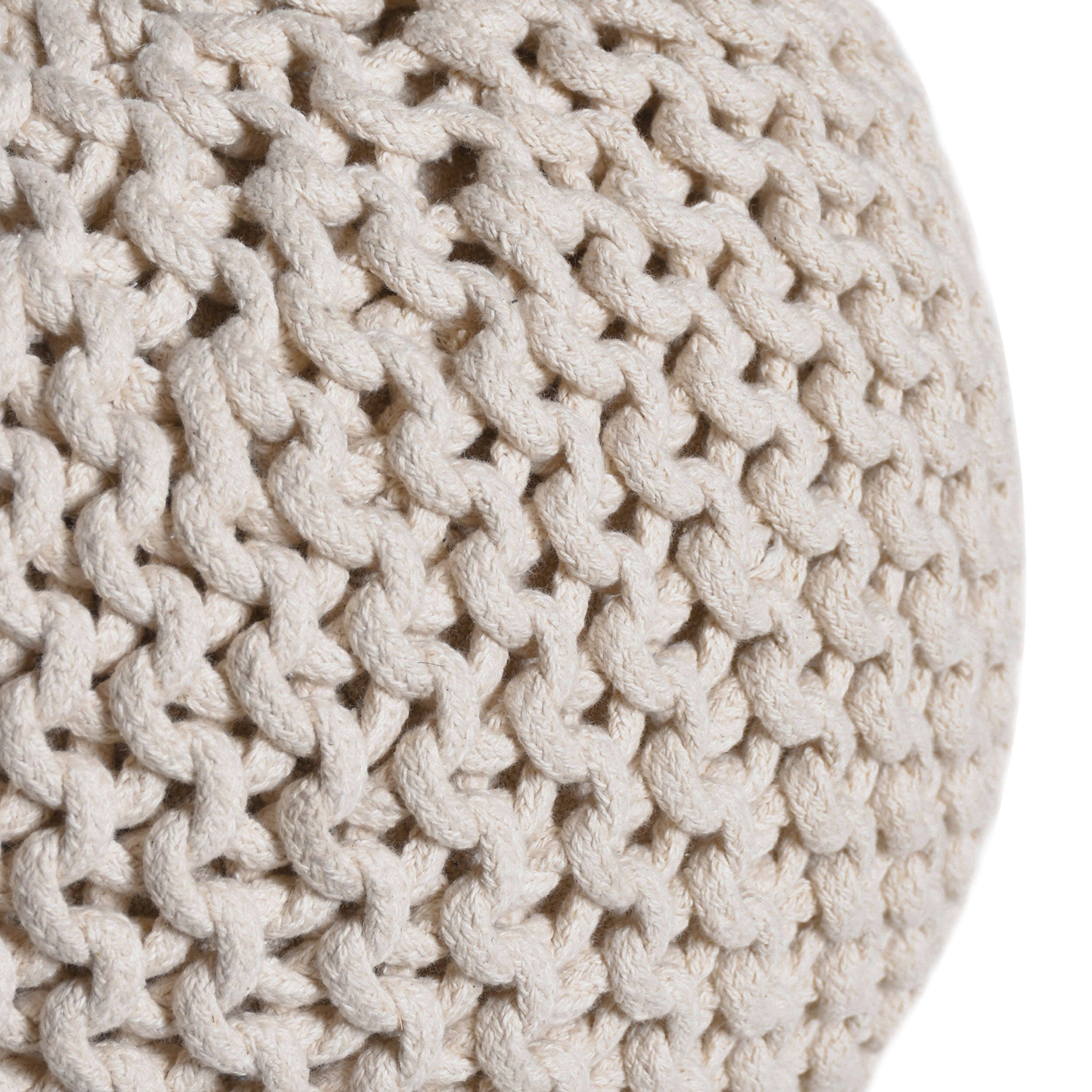 Poona Handcrafted Modern Cotton Pouf