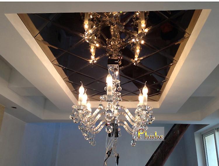 Phube Lighting Candle Crystal Chandeliers Light K9 Crystal Chandeliers Lustre Villa Chandeliers Light Lighting