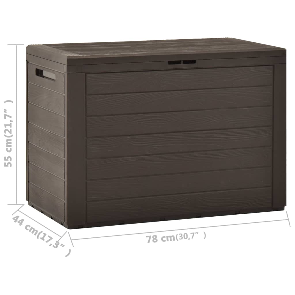 Patio Storage Box Inlife Garden Deck Box Pillow and Cushion Organizer 50 Gallon Brown 30.7"x17.3"x21.7"