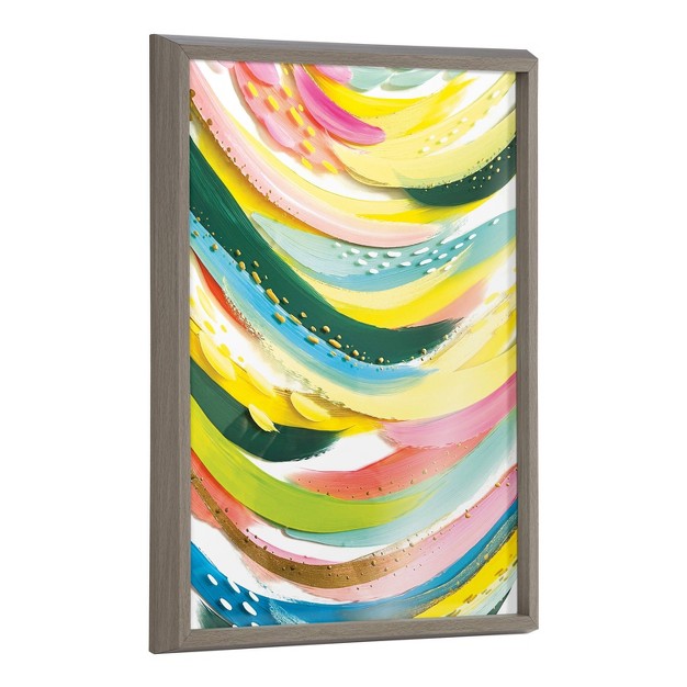 X 24 quot Blake Brushstroke 120 Framed Printed Glass By Jessi Raulet Of Ettavee Gray Kate amp Laurel All Things Decor