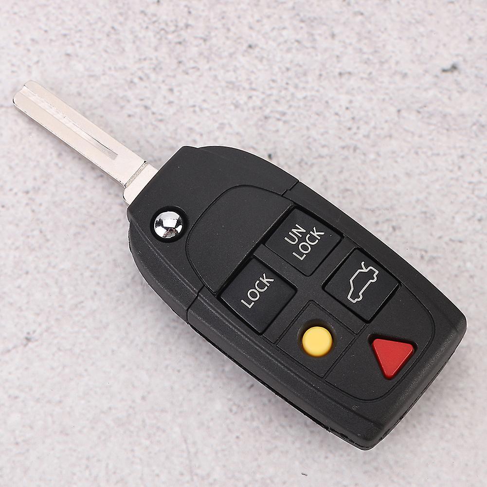 5 Buttons Folding Flip Car Key Case Shell Replacement Fit For S60 S80 V70 Xc70 Xc90