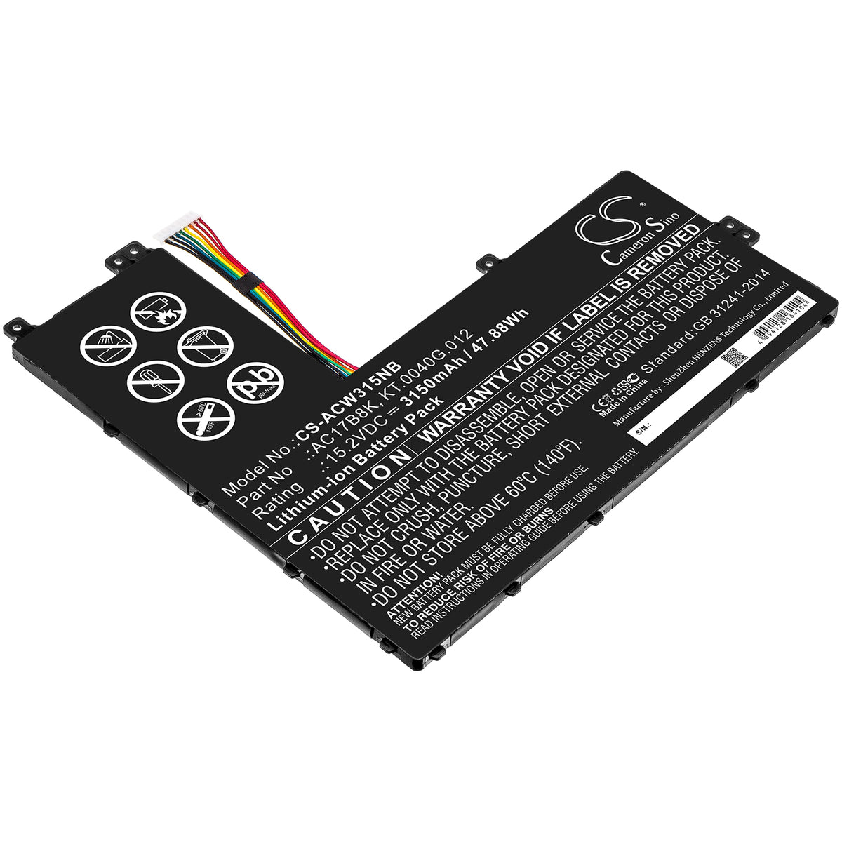 Acer SF31552G51HV SF31552G55EW SF31552G55UW Replacement Battery BatteryClerkcom Laptop and Notebook