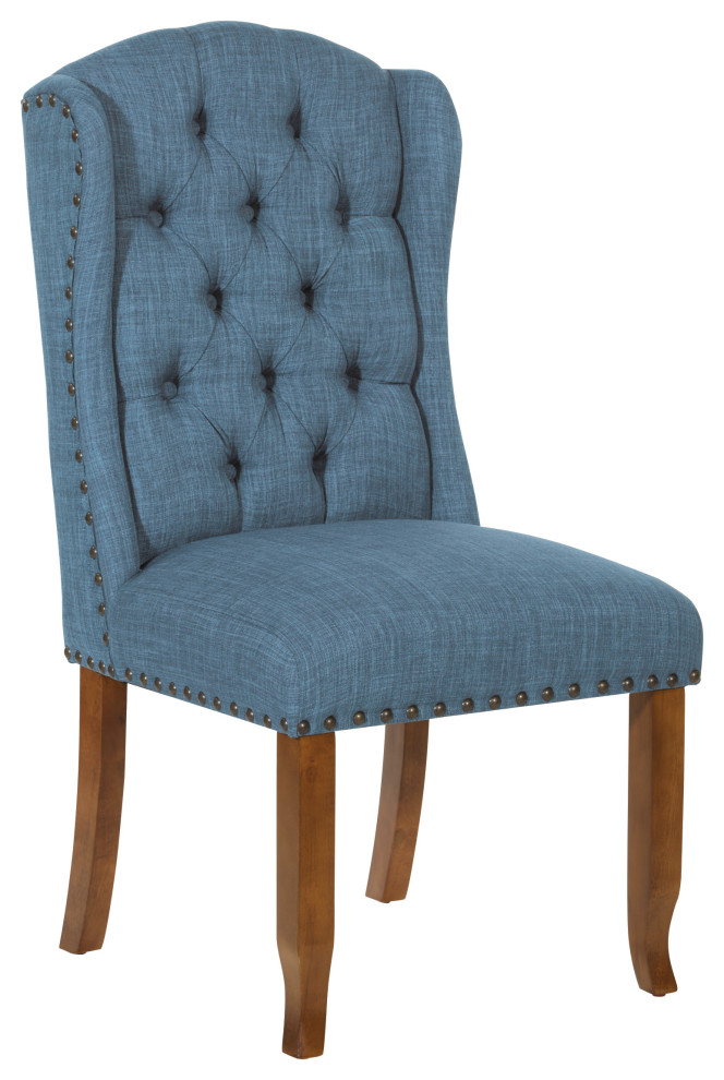 Jessica Tufted Wing Dining Chair   Transitional   Dining Chairs   by Homesquare  Houzz