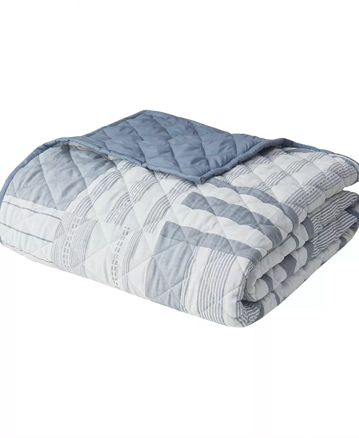 Madison Park Graham 3 Piece Quilted Patchwork Quilt Set， Full Queen