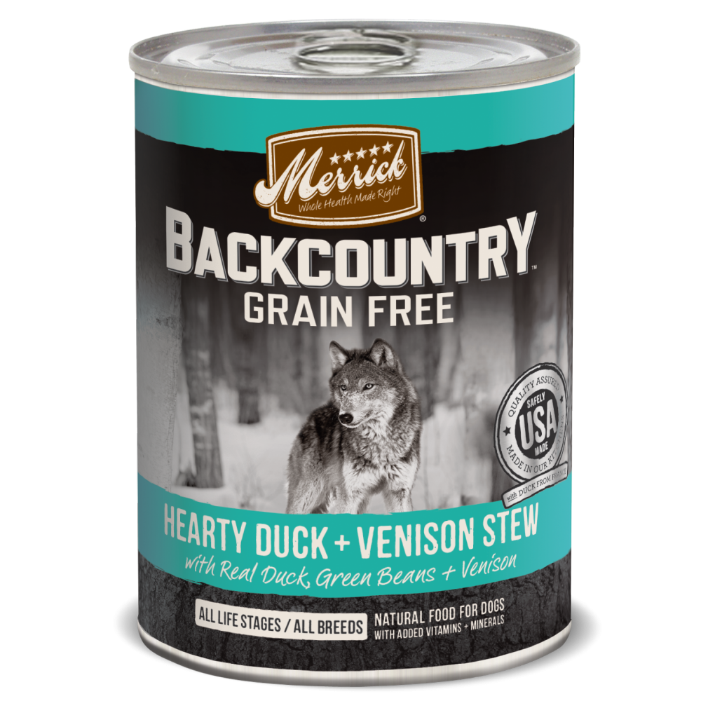 Merrick Backcountry Grain Free Hearty Duck and Venison Stew Canned Dog
