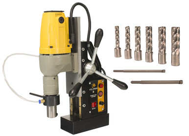 Steel Dragon Tools MD40 Magnetic Drill Press and 7pc 2 Small Cutters