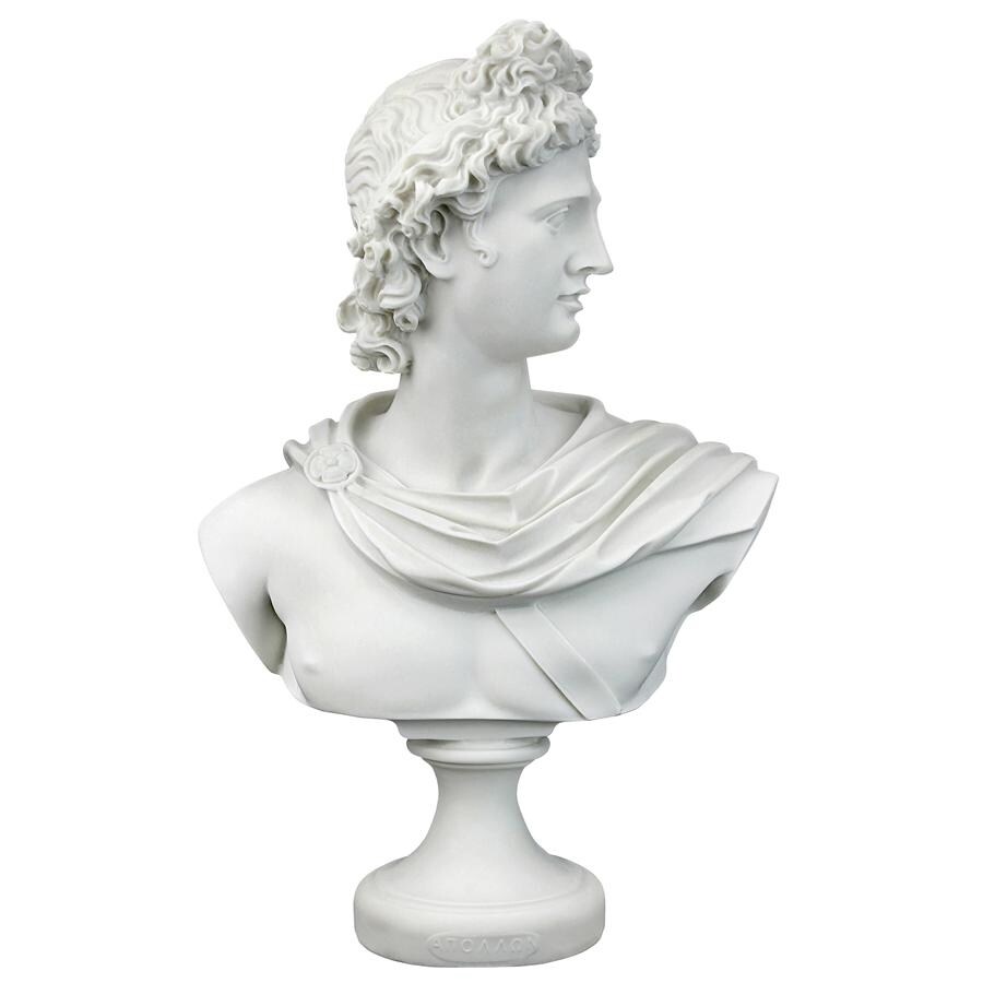 Design Toscano Apollo Belvedere  c. 350 325 BC: Bonded Marble Resin Bust