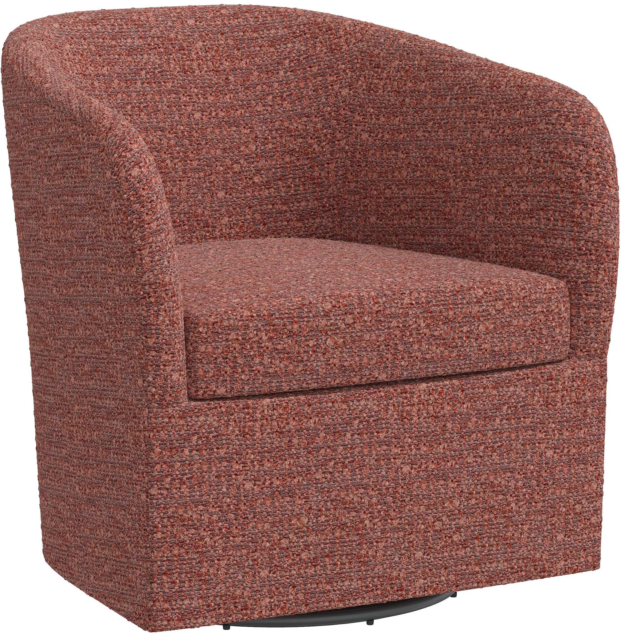 Becca Boucl Rose Swivel Chair - Skyline Furniture