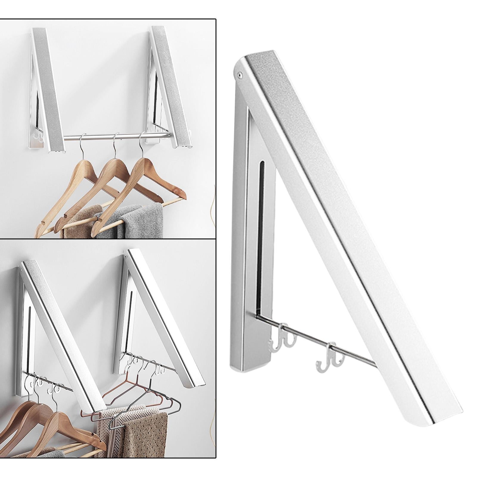 Folding Clothes Hanger Drying Rack Racks for Laundry Room Closet Storage Organization Easy Installation