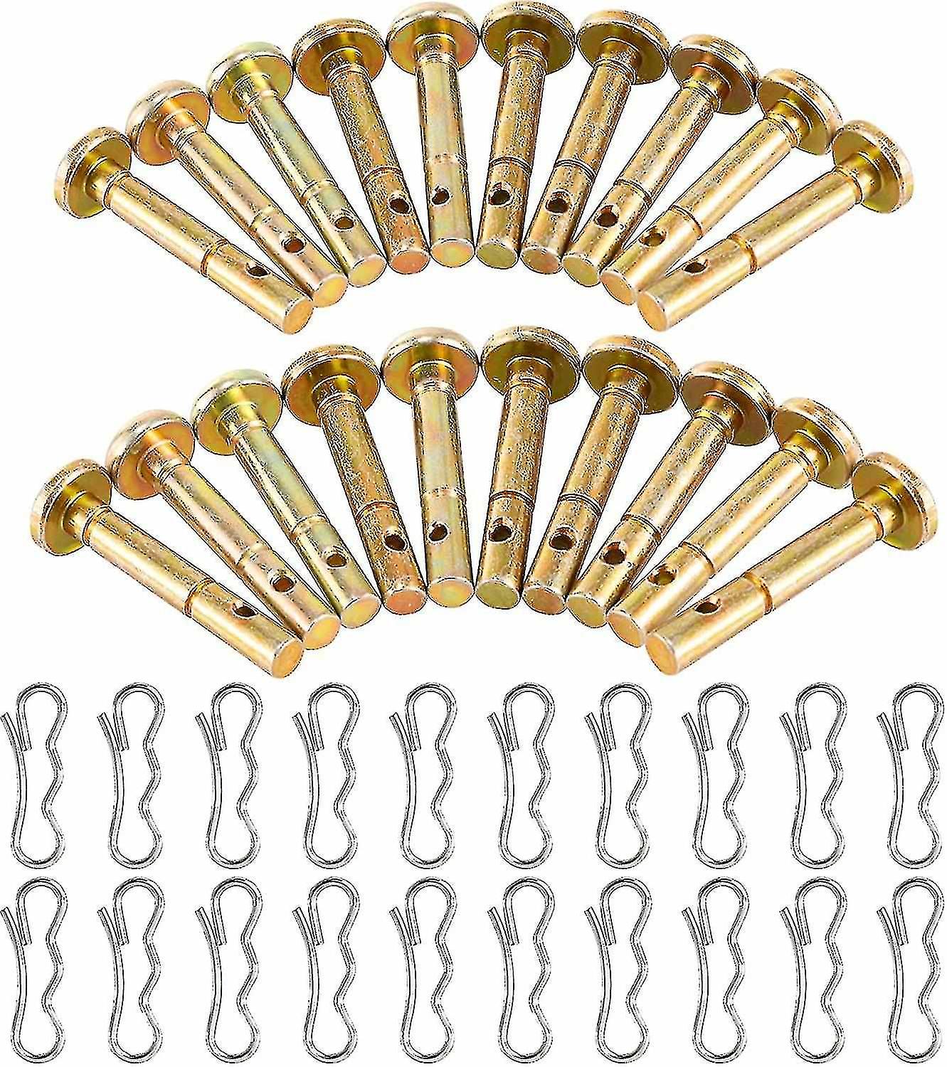 20 Pcs Shear Pins + 20 Pcs Cotter Pins For Snowblower- 738-04124 And 714-04040 Replacement Shear Pin