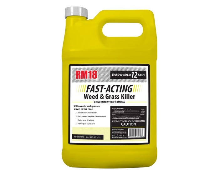 RM18 Fast Acting Weed  Grass Killer Concentrate， 1 Gallon - 75435