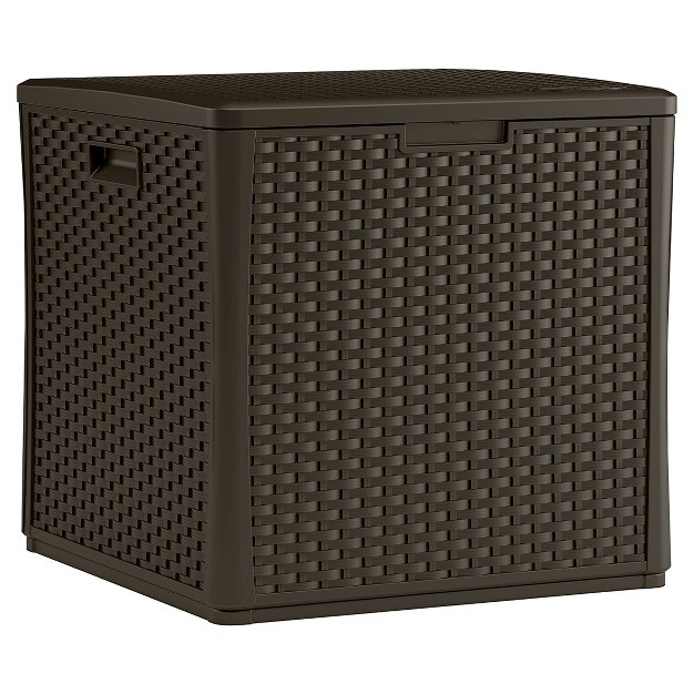 Suncast Storage Cube Resin Wicker 60 Gallon