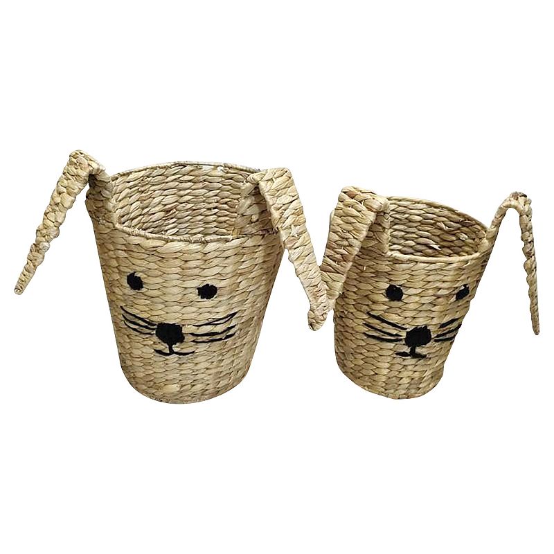 Saddle River Water Hyacinth Round 2-pc. Animal Basket Set