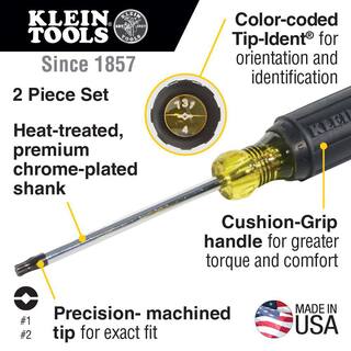 Klein Tools 2-Piece Combination Tip Screwdriver Set- Cushion Grip Handles 32378