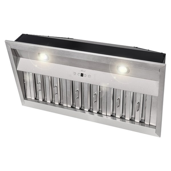 30/36 in. 3-Speeds 600CFM Ducted Insert/Built-in Range Hood， Ultra Quiet in Stainless Steel with Dimmable Lights